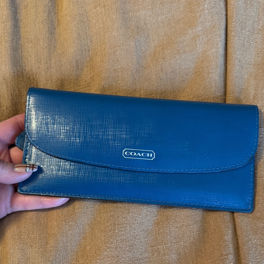 Coach Teal Leather Wallet
